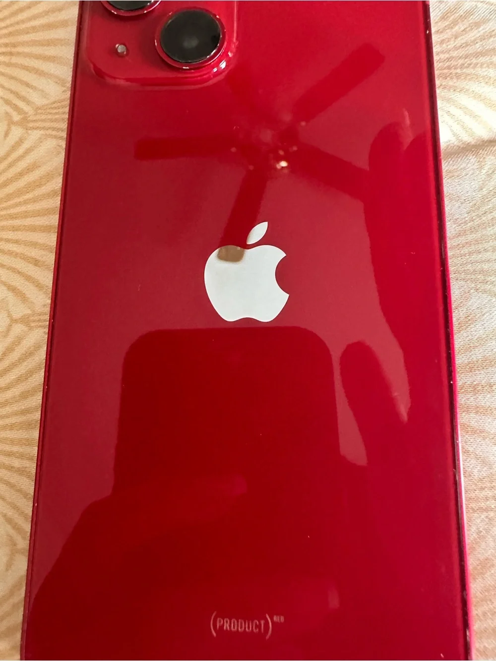 iPhone 13 Blocked by AT&T Red Gloss Smartphone Back Panel 128 gb good condition.